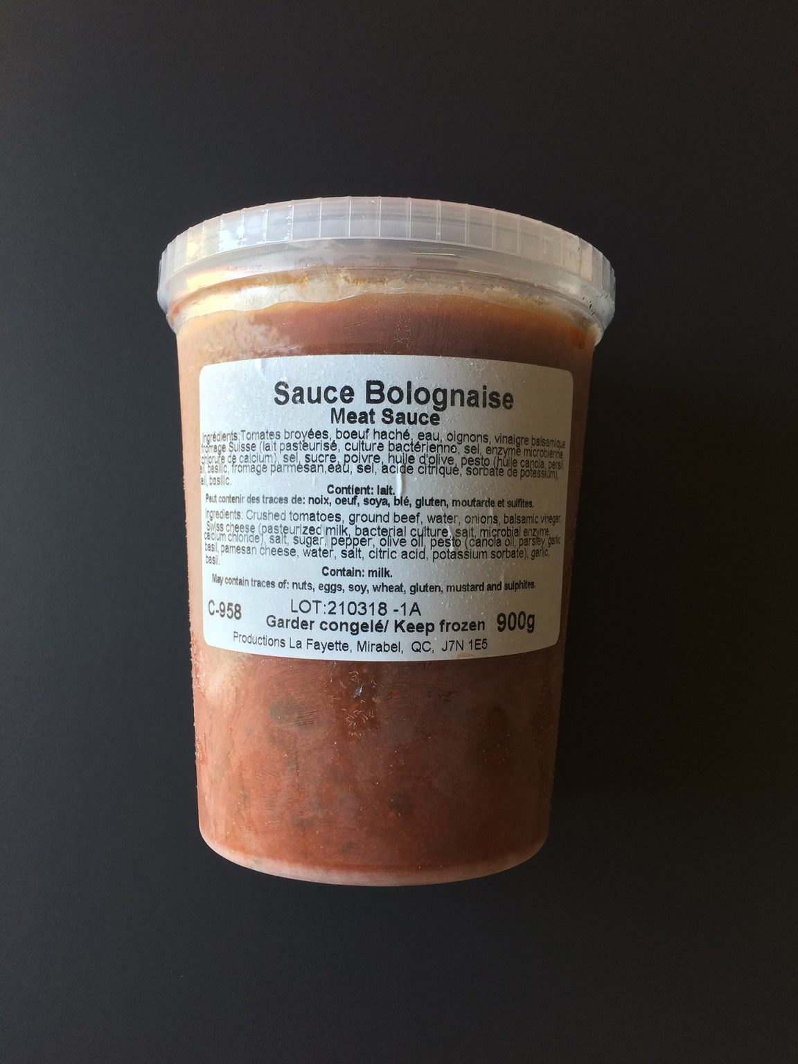 900ML Sauce bolognaise