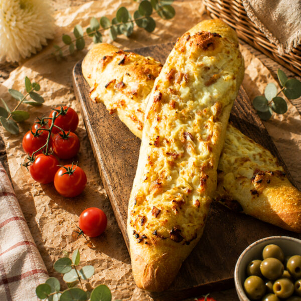 Baguettine bacon & oignon | Pain artisanal