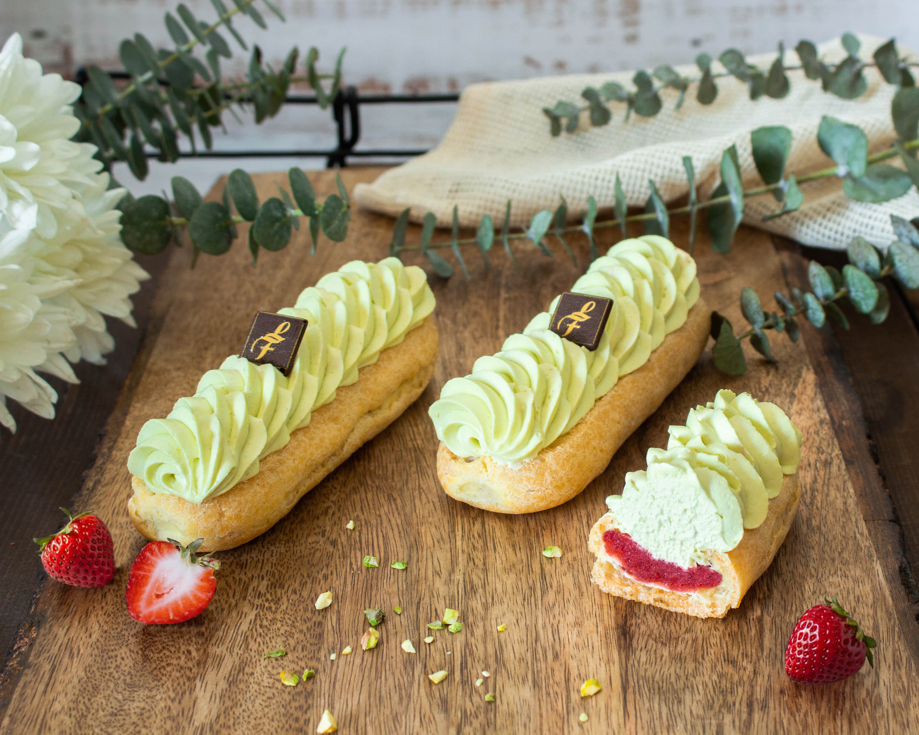 Éclair pistache - fraise